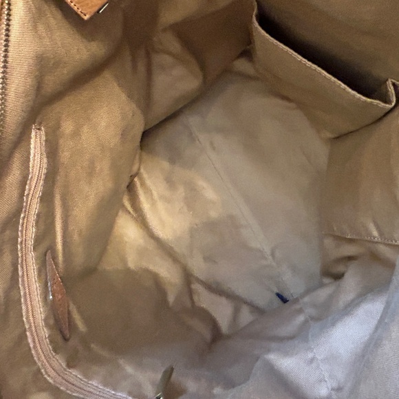 ππ» Fossil Maya Tote Shoulder Bag Leather and Canvas - Picture 5 of 14